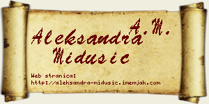 Aleksandra Midušić vizit kartica